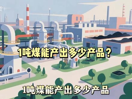 1吨煤能产出多少产品? #煤制甲醇 #煤制烯烃 #煤制油 #煤制化肥 #煤制乙二醇 #煤化工多联产 #优质煤转化效率 #煤制合成氨 #煤制尿素