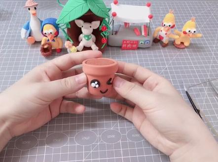 小花盆#粘土教程 #幼儿园手工 超简单,你学会了吗