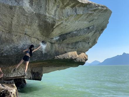 第一次尝试野攀! #攀岩 #野攀