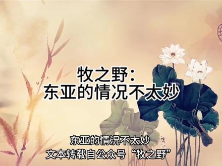 牧之野:东亚的情况不太妙! #战斗 #海战 #军事