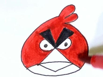 用“X”画个愤怒的小鸟,快学起来吧##简笔画 @DOU+小助手