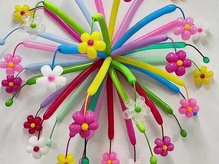 🎈气球秒变烟花?手残党也能玩!🎨彩色花团炸开的瞬间美哭~#气球#气球教程#气球布置