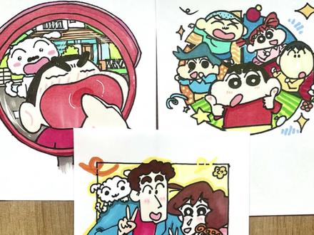 画粉丝头像 继续画粉丝头像#画画 #手绘 #蜡笔小新 #日常分享