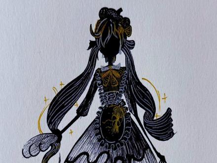 哑女斯黛拉 #蛋仔派对#哑女斯黛拉#火柴人#绘画过程#