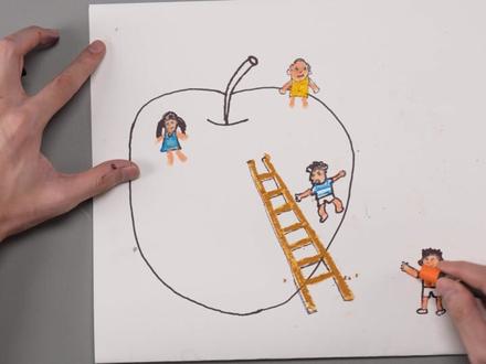 一上24小人国#我要上热门 #绘画 #湘美版小学美术 #简笔画