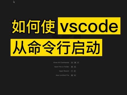 如何使 vscode 可以从命令行启动