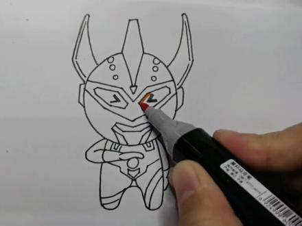 奥特曼泰罗,手绘教程,一学就费的简笔画,你学到了吗,