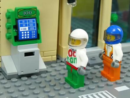 乐高玩具:乐高实验车和推土机,混凝土搅拌机挖掘机和儿童改造