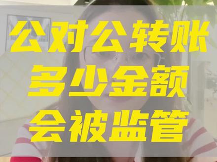 公对公转账到底多少金额会被监督? #公司 #老板 #大额转账