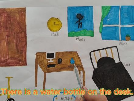 五上英语Unit5A介绍房间_莲韵班张欣汝#英语创意作业#简笔画