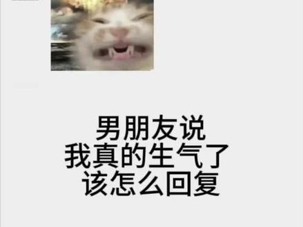 男朋友说我真的生气了 该怎么回复 #聊天记录 #情侣聊天记录 #脱单技巧 #情侣聊天 #crush聊天记录