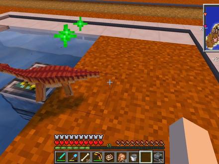 #我的世界 第一次孵化出蛇颈龙,脖子长得可真长啊!