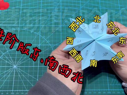 进阶版东南西北,四面八方,认识方位,简单动态折纸教程