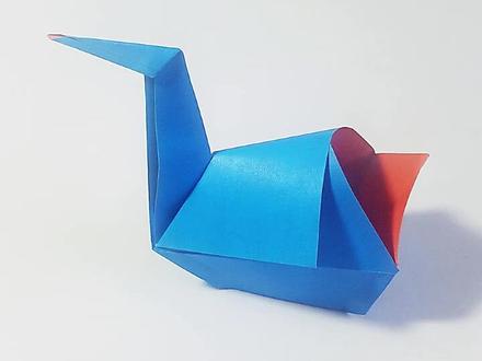 #手工 教你折纸立体鹅 #折纸