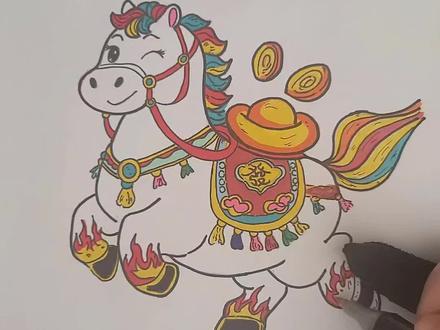 2026马年春节手抄报,新年绘画,绘画教程,小学生手抄报。#春节手抄报 #春节绘画 #马年绘画 #新年绘画 #跟着抖音学画画