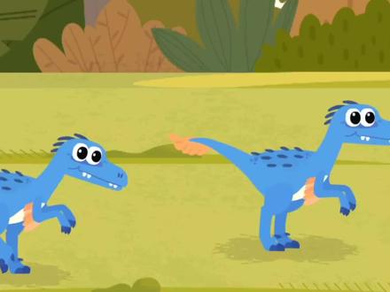 伶盗龙:和小呱呱一起去认识伶盗龙吧!宝宝巴士早教亲子游戏 #小游戏