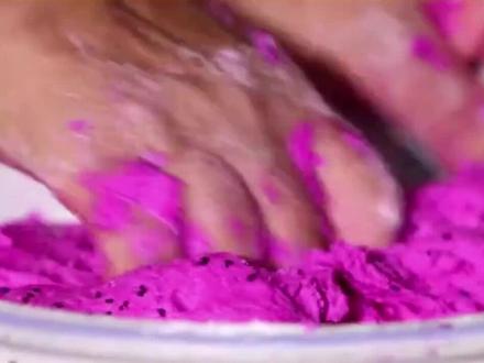 看着像肉饼,其实是素食!#油炸火龙果 #科普 #三农小知识