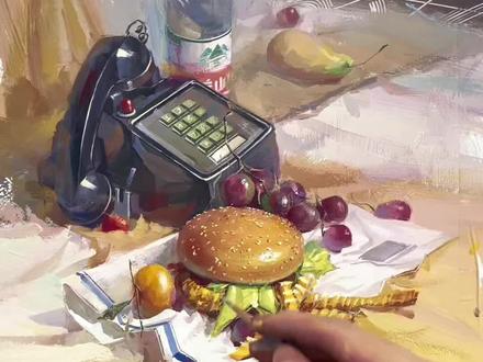 今天简简单单画个汉堡,美术生必学!这次爆汁收敛了…点…… #2026绘画开年挑战 #青年创作者扶持计划 #美术生#联考色彩教学#我瞧瞧色彩