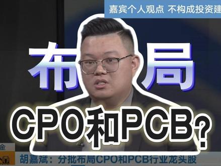 嘉宾胡嘉斌认为,分批布局CPO和PCB行业龙头股。#市场 #龙头股 #PCB #CPO