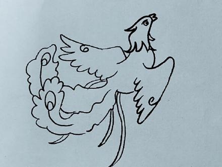 凤凰简笔画来了。 #简笔画 #简笔画教程 #凤凰