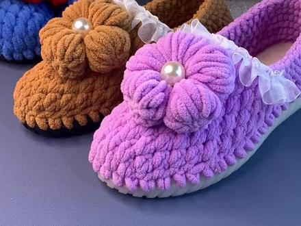 第一集|泡芙花豆豆鞋 #手工#手工diy #编织教程 #钩织教程 #钩鞋教程