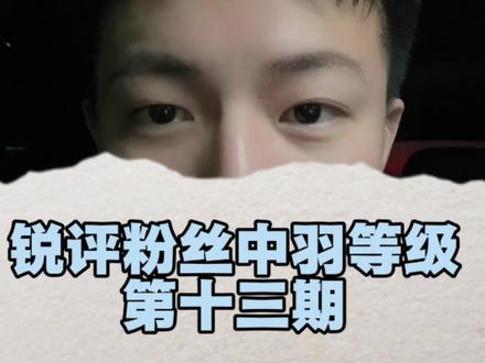 锐评粉丝羽毛球等级第十三期 #羽毛球评级#中羽等级#羽毛球等级森严#羽毛球新手 #中羽四级