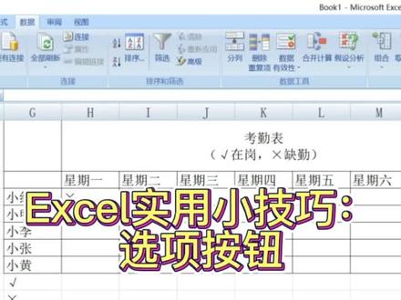 Excel实用小技巧:选项按钮#excel