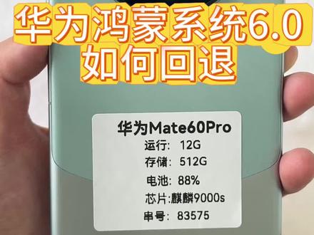 华为鸿蒙系统6.0如何回退到老版本系统#华为 #鸿蒙系统 #鸿蒙系统回退