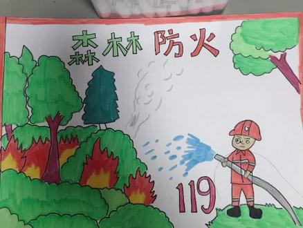 森林防火手抄报#画画教程 #小学手抄报 #一年级二年级三年级四年级五年级六年级#手工美术
