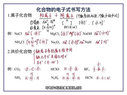 一个视频带你搞定化合物电子式的书写#化学 #高中化学 #高考化学 #高考 #高中化学怎么学