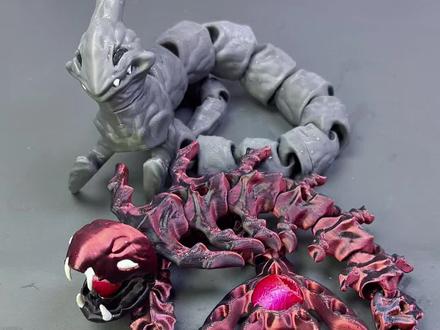 别受骗!湖中有一只手,千万莫靠近! 那是水中霸主单手兽#深海巨兽 很厉害的角色,全身关节可动,长长的身体一看就厉害#潮玩手办 #3d打印玩具 #可动手办 #玩个很新的东西