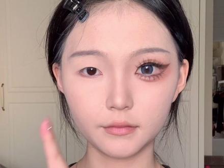 社恐都试试浓颜恶女妆!又美又飒!直男也不敢跟你搭讪~ #妆前妆后 #原相机