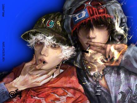 没话讲,就顶帅 #橹穆#绘画#同人#青年创作者成长计划