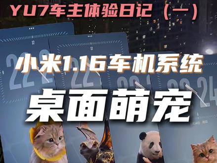 小米车机1.16 萌宠桌面,这你受得了吗 #小米汽车 #YU7 #小米车机 #情绪价值