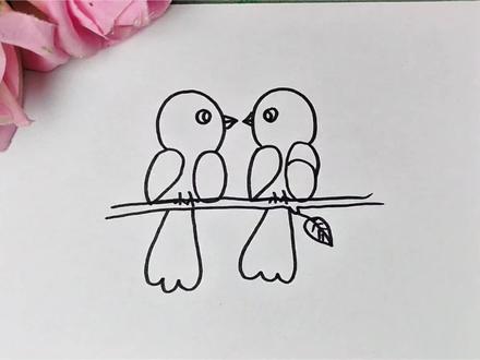 小鸟简笔画 用2026画小鸟#简笔画 #儿童简笔画 #画画 #启蒙早教 #一学就会系列