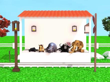 小火车运送小动物#有趣的视频 #小动画 #儿童视频 #小火车 #趣味动画