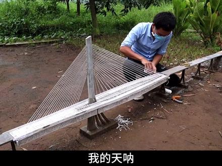 小伙徒手建了座斜拉索大桥模型 太牛了 #手工diy #桥梁 #建造 #高手在民间 #电影道具