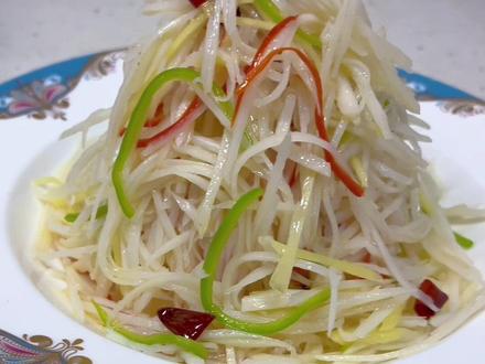 家庭版炝拌莲菜丝,感谢大家关注🙏#跟抖音学做菜