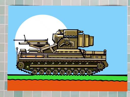 卡尔臼炮绘画教程,简单易学简笔画#儿童画 #手绘教程 #简笔画 #大炮简笔画 #卡尔臼炮 #儿童学画画 #坦克装甲