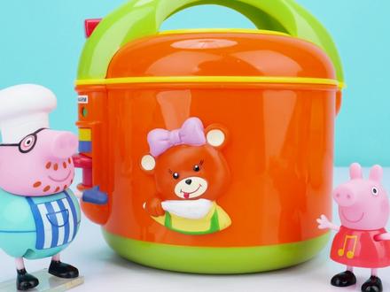 猪爸爸做美味大汉堡,佩奇苏西吃夹心饼干 #早教玩具