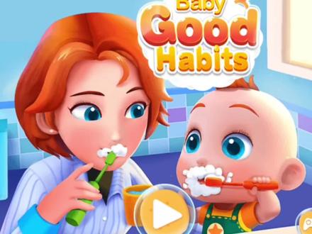 照顾jojo,帮她洗脸刷牙,吃饭饭,他好乖啊! #超级宝贝jojo #宝宝巴士 #益智游戏