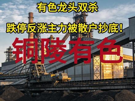 有色龙头双杀,跌停反涨主力被散户抄底。铜陵有色、有色金属 #铜陵有色 #有色 #股票知识 #理财有风险投资要谨慎