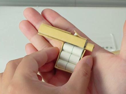 教你用纸做迷你的小手枪~ #折纸教程 #手工diy #创意折纸