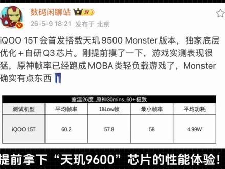 iQOO 15T电竞旗舰#iQOO