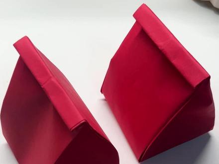 用一张纸折好看实用的礼物袋#亲子手工 #幼儿园手工 #折纸