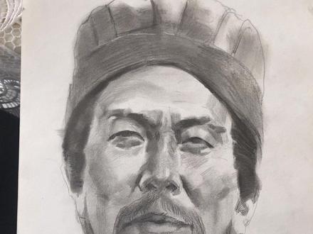 诸葛亮怎么画、的我来教!#素描 #抖出我的艺术 #三国#诸葛亮