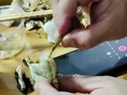 鲁中市场买的活螃蟹,蒸熟了里面全是胶,这帮黑心商家真有本事,能给活螃蟹打胶,打完活的还很好#大螃蟹 #记录真实生活
