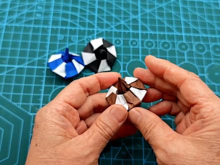 旋转陀螺 纸折的陀螺不比买的陀螺差#折纸教程