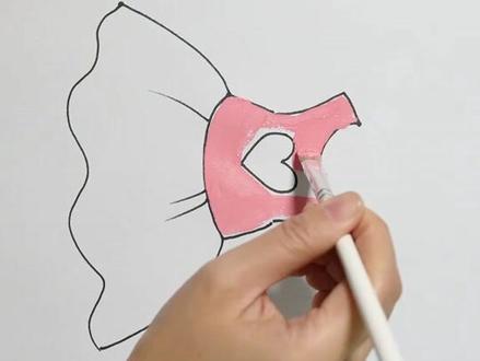 送你一个漂亮的公主裙子。喜欢吗?#教育 #画画 #简笔画 #每日亲子陪伴