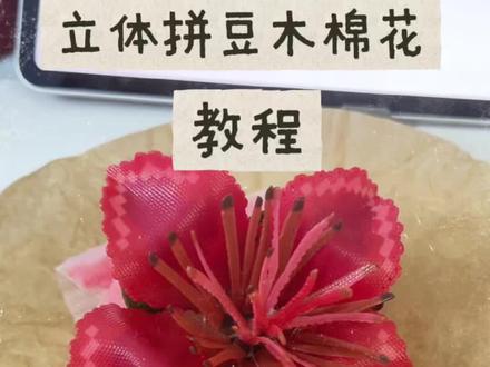 立体拼豆木棉花教程来啦~ #抖音第0届拼豆大赛 #阿嬷的拼豆 #下次见面给你带一束拼豆花 #阿嬷的情书 #拼豆立体木棉花